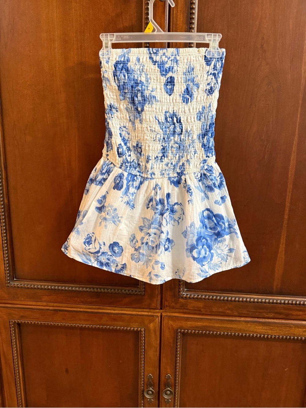 Hollister White and Blue shorts romper